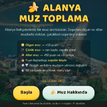 Alanya Muz Toplama Oyunu