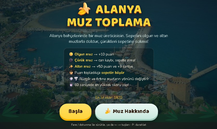 Alanya Muz Toplama Oyunu