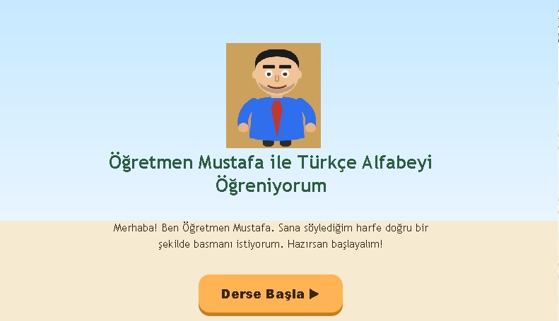 Mustafa ile Türkçe Alfabeyi Öğreniyorum